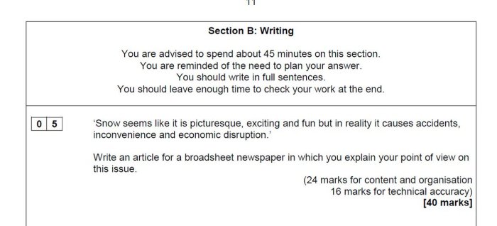 Aice english language paper 2