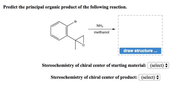 Predict the principal organic product of the following reaction