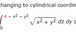 Integral cylindrical evaluate following coordinates answer exact pi needed using type transcribed text show